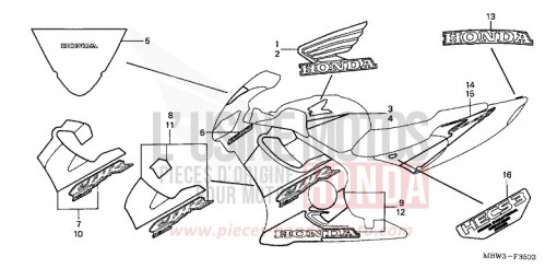 RAYURE (4) CBR600F1 de 2001
